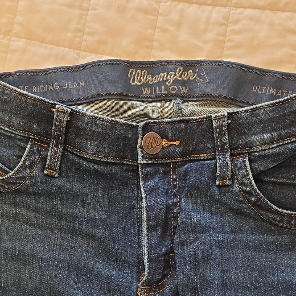 Wrangler Willow Blue Denim Jeans- 5x32 - Picture 3 of 6
